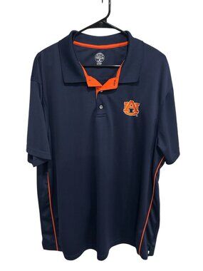 Auburn Tigers 2XL Navy Orange Rivalry Threads Polo Collegiate Statement Style